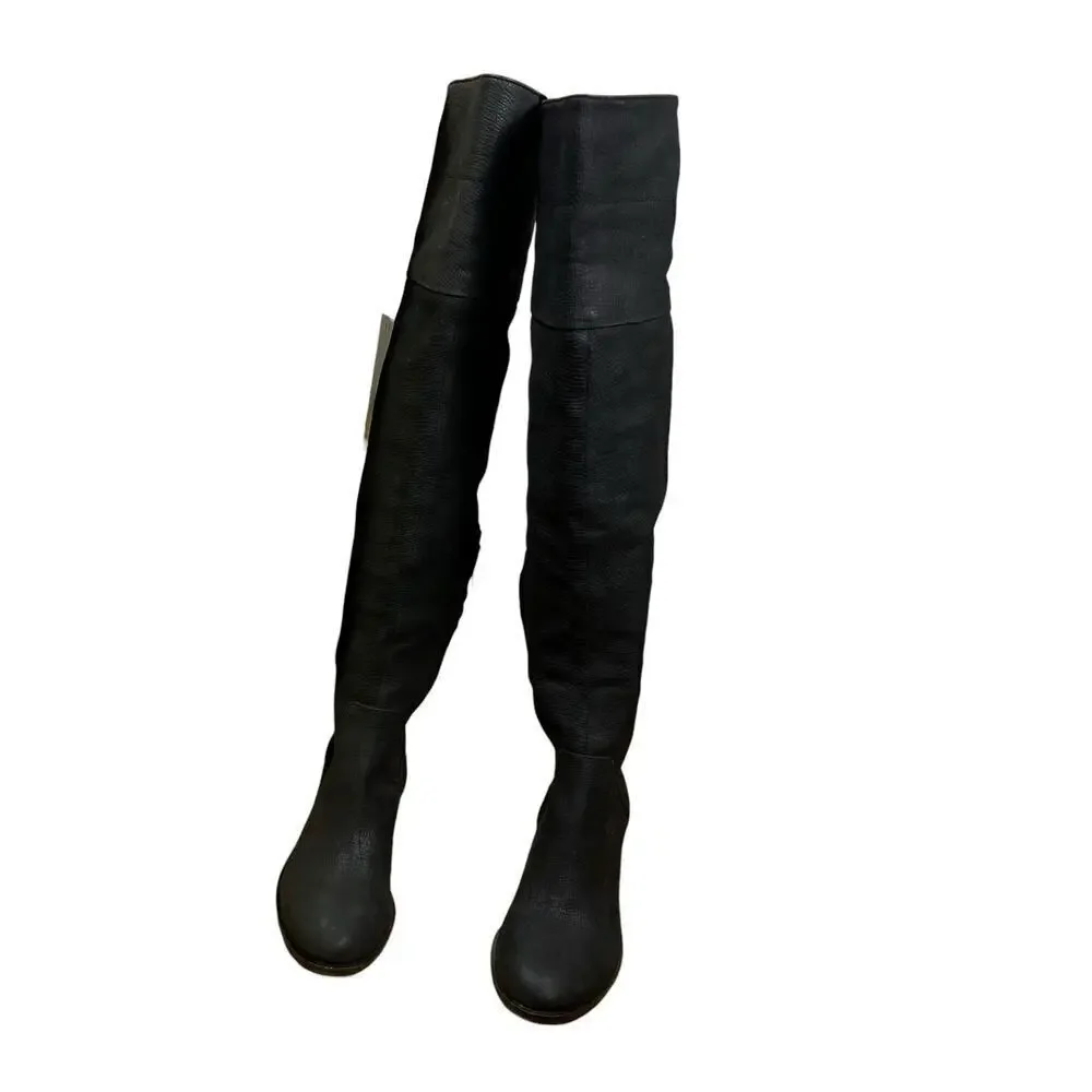 Sam Edelman Joplin Black Leather Over the Knee Boots Tall Size 6M